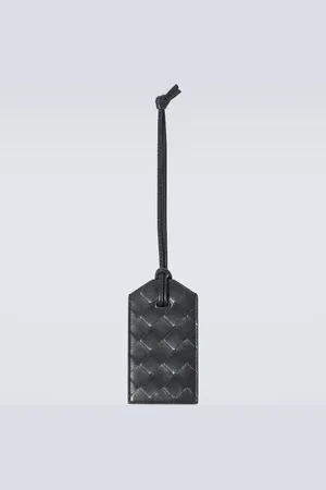 Bottega Veneta Intrecciato leather luggage tag