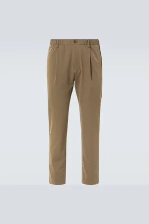 HERNO Seersucker straight pants