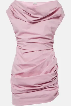 MAGDA BUTRYM Draped cotton-blend minidress