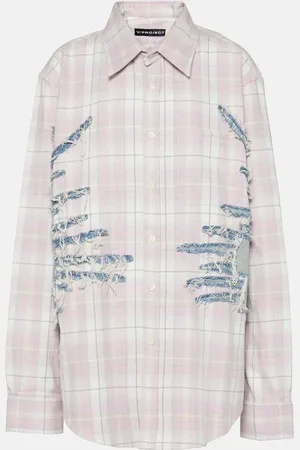 Y / PROJECT Whisker checked flannel shirt