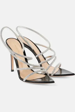 Gianvito Rossi Crystal Ettie leather sandals