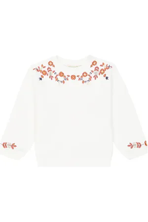 BONPOINT Dolores embroidered cotton-blend sweatshirt