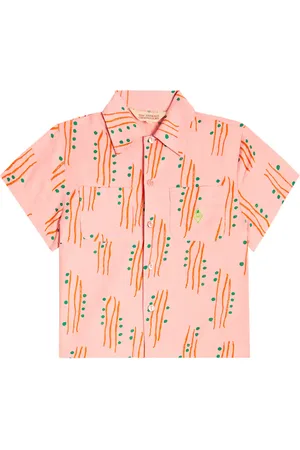 The Animals Observatory Printed linen and cotton shirt