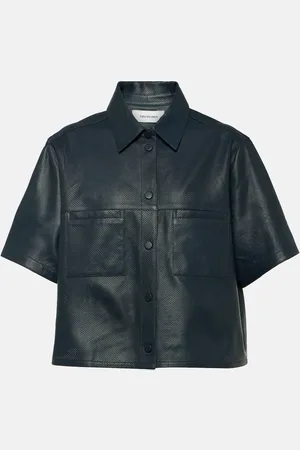 YVES SALOMON Oversized leather shirt