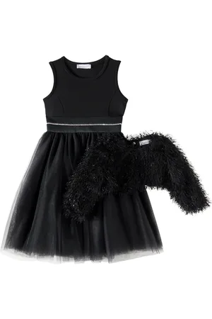 MONNALISA Embellished tulle dress
