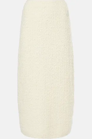 Moncler Wool-blend bouclÃ© midi skirt