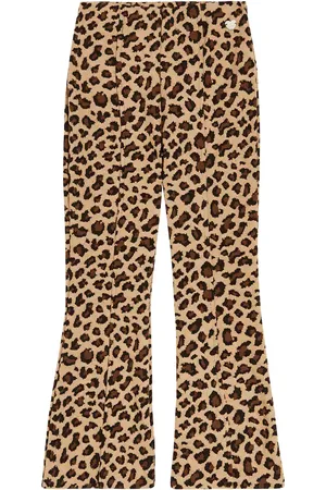 MONNALISA Leopard-print jersey flared pants