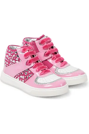 MONNALISA Embellished leather sneakers