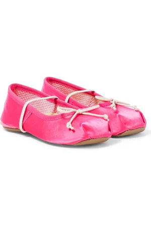 PèPè PÃ¨PÃ¨ Bow-detail satin ballet flats