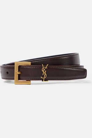 Saint Laurent Cassandre slim leather belt