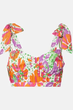 POUPETTE ST BARTH Carla printed halterneck crop top