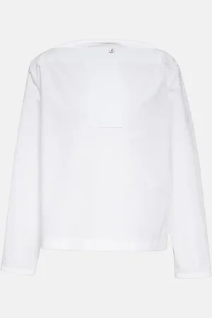 Jil Sander Cotton poplin pleated top