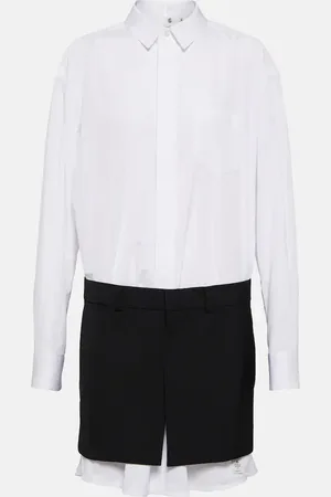 SACAI X Thomas Mason cotton minidress