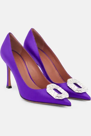 Amina Muaddi Camelia satin pumps