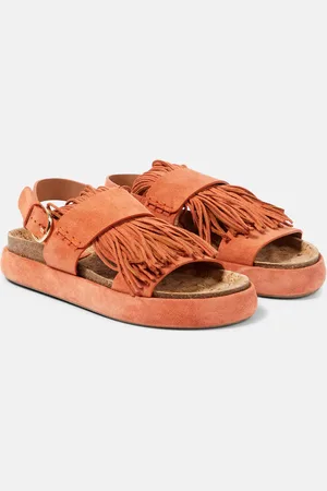 ULLA JOHNSON Alba fringed suede sandals