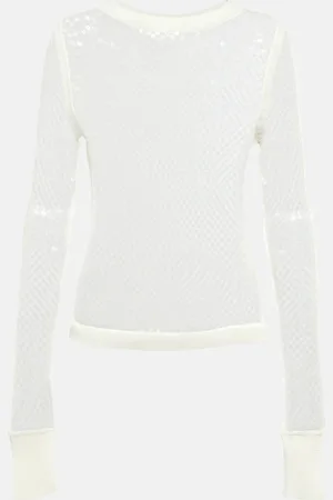 Jean Paul Gaultier Sequined net top