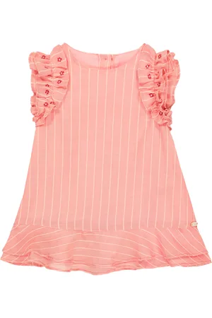 Tartine Et Chocolat Baby ruffled striped cotton dress