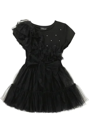 MONNALISA Embellished tulle dress