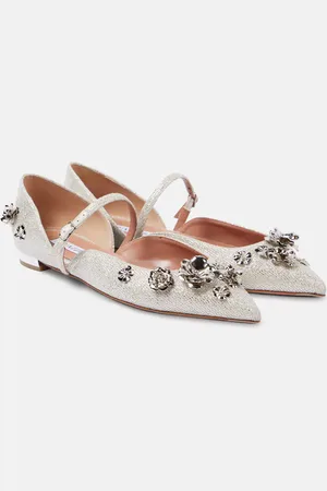 Aquazzura Bloom embellished ballet flats