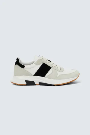 Tom Ford Jagga suede-trimmed sneakers