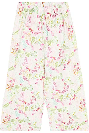 Il gufo Floral cotton pants