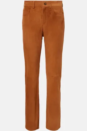 Blazé Milano BlazÃ© Milano Viva Paso high-rise suede straight pants