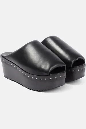 Rick Owens Padded leather platform sandals