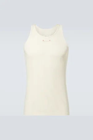 Maison Margiela Four Stitches cotton-blend tank top