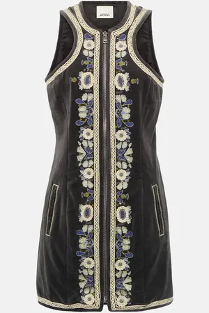 Isabel Marant Belila embroidered cotton minidress