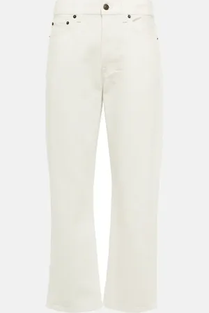 The Row Lesley mid-rise straight jeans