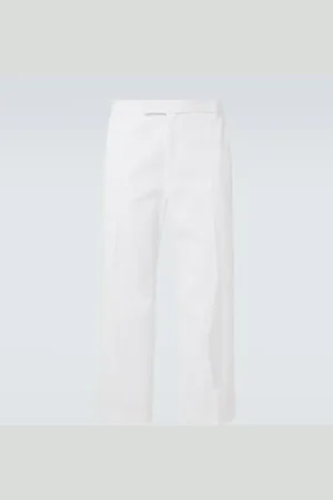 Thom Browne Cotton twill cropped chinos