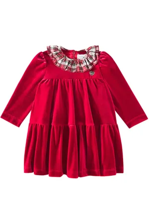 MONNALISA Baby tartan tiered dress