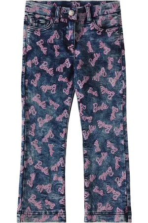 MONNALISA X BarbieÂ® printed straight jeans