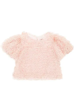 MONNALISA Fringed crop top