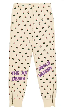 The Animals Observatory Panther printed cotton sweatpants