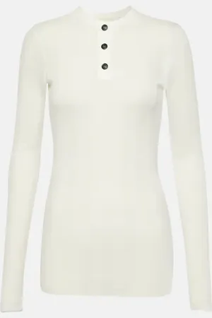 Khaite Byron cotton-blend jersey top