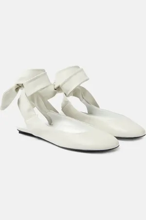 The Attico Bridal Cloe leather slingback flats