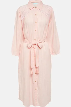 Melissa Odabash Cressida belted cotton shirt dress