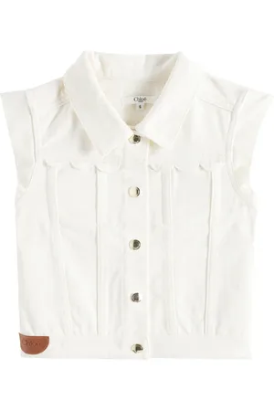 Chloé ChloÃ© Kids Logo embroidered denim vest