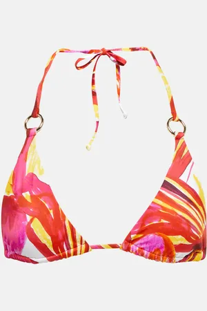 Louisa Ballou Mini Ring printed bikini top