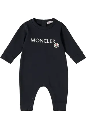 Moncler Baby Tutina logo cotton-blend onesie