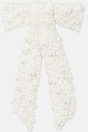 Jennifer Behr Donna faux-pearl bow barrette