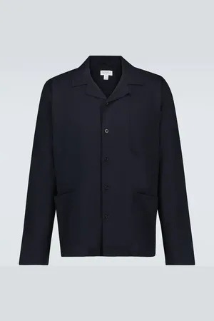 Sunspel Cotton long-sleeved pajama shirt