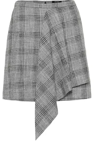 Isabel Marant Doleyli checked cotton and wool skirt
