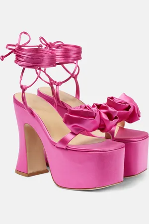 MAGDA BUTRYM AppliquÃ© satin platform sandals