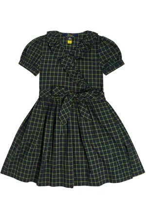 Ralph Lauren Plaid cotton wrap dress