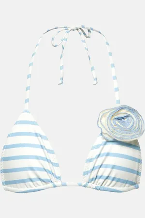 SAME Rose floral-appliquÃ© bikini top