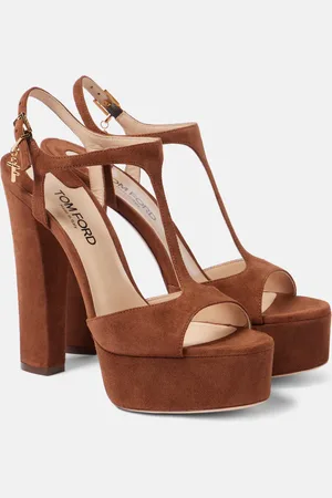 Tom Ford Angelina 130 suede platform sandals