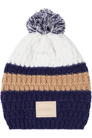 Bogner Nola striped wool-blend beanie