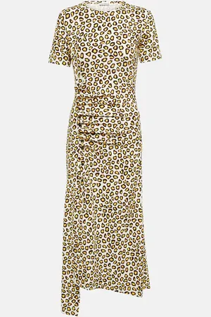 Paco rabanne Leopard-print jersey midi dress